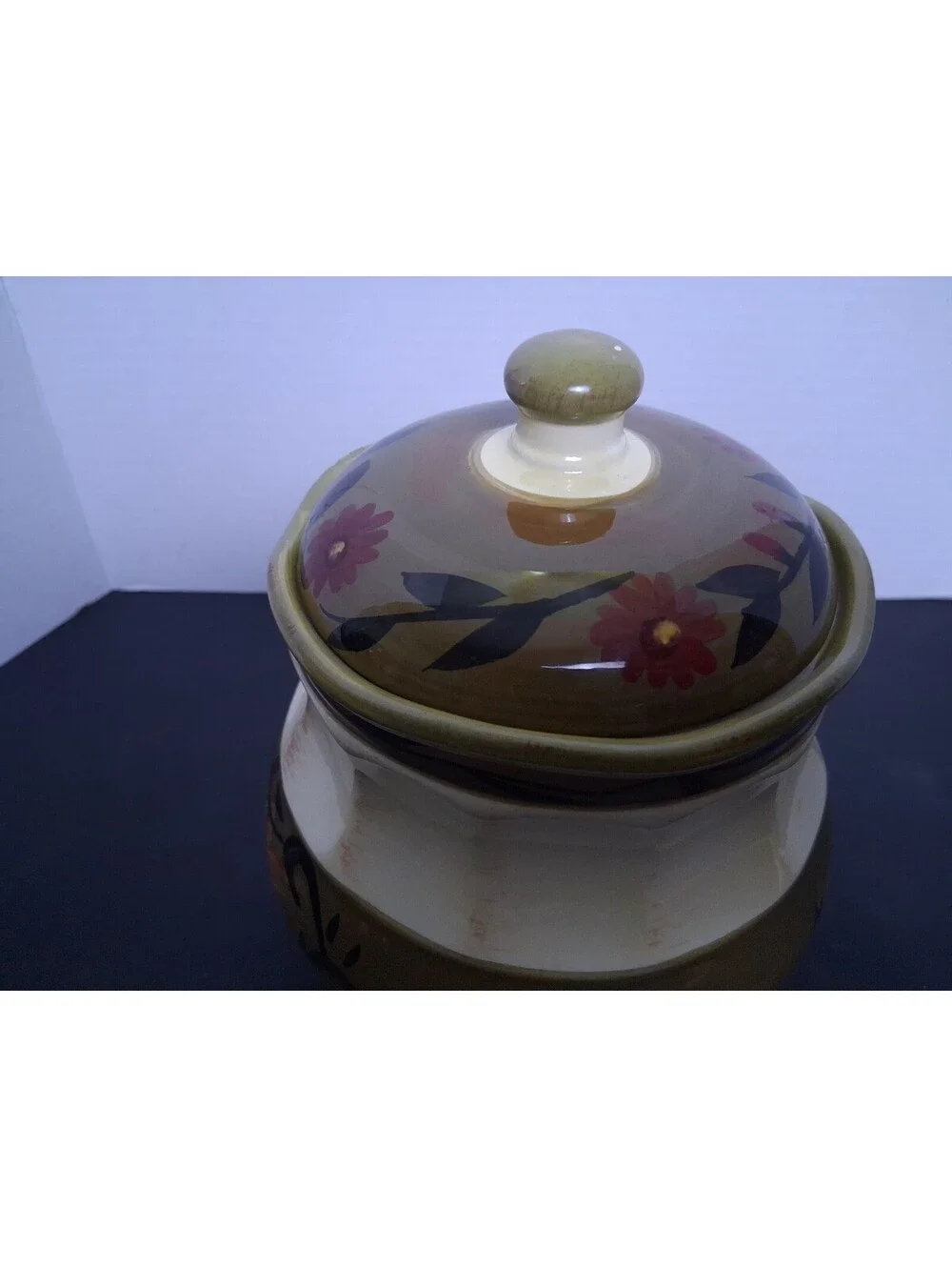 Certified International Margaret LeVan Sunflower Ceramic Kitchen Canister Jar 8